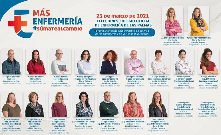 Rita Mendoza, proclamada nueva presidenta del Colegio de Enfermería de Las Palmas